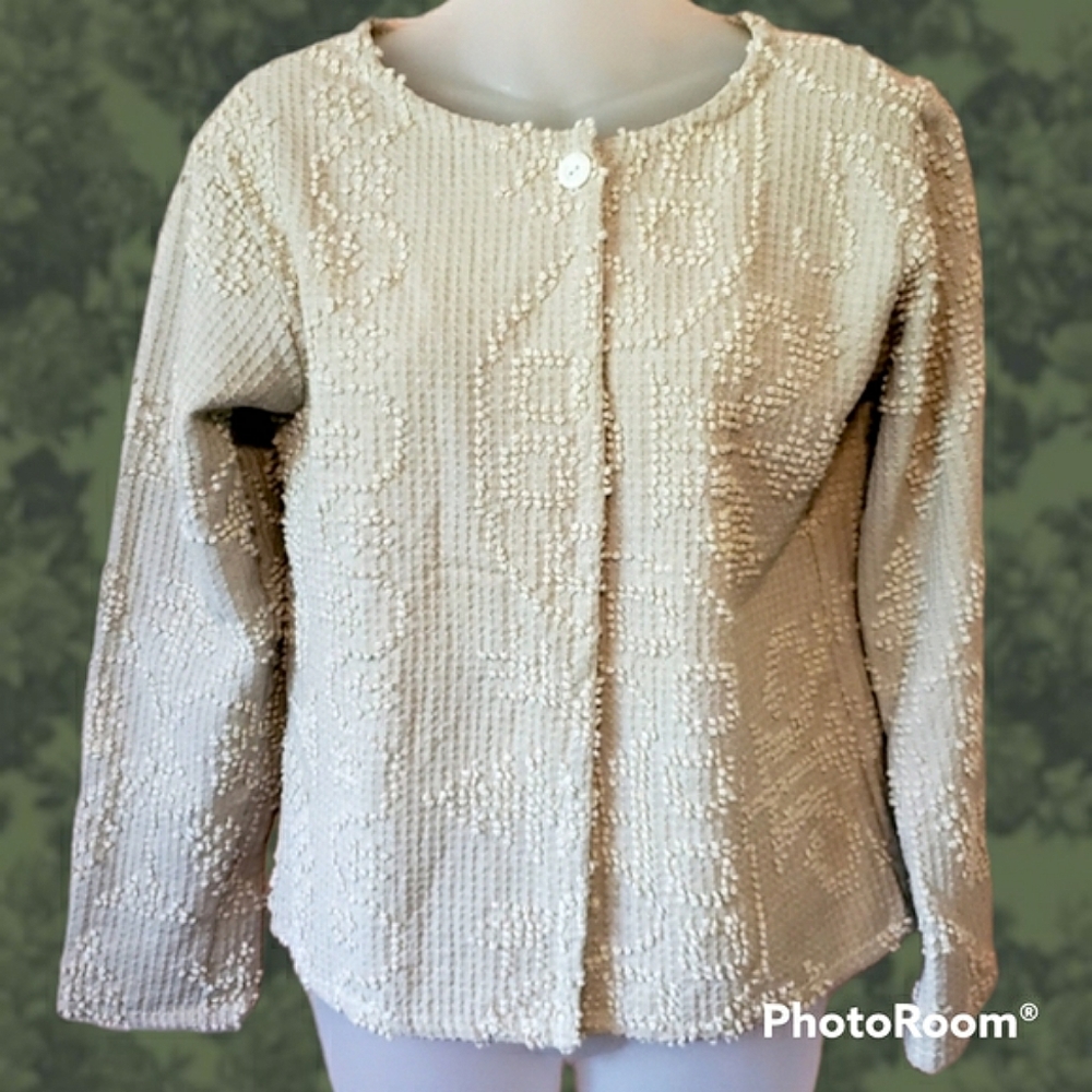Vintage boho embroidered dress cardigan set - Picture 3 of 13
